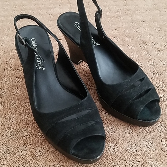 Coldwater Creek peep toe pumps - Picture 1 of 4